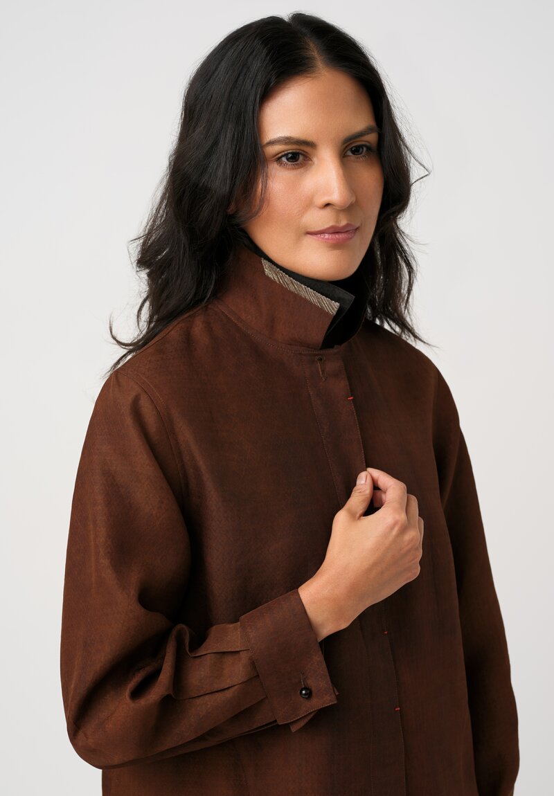 Sophie Hong Hand Dyed Mud Silk Over Shirt