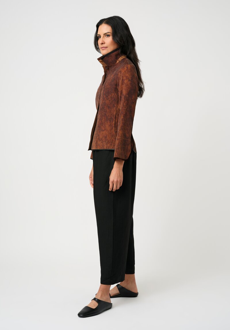 Sophie Hong Hand Dyed Crinkle Textured Mud Silk Jacket