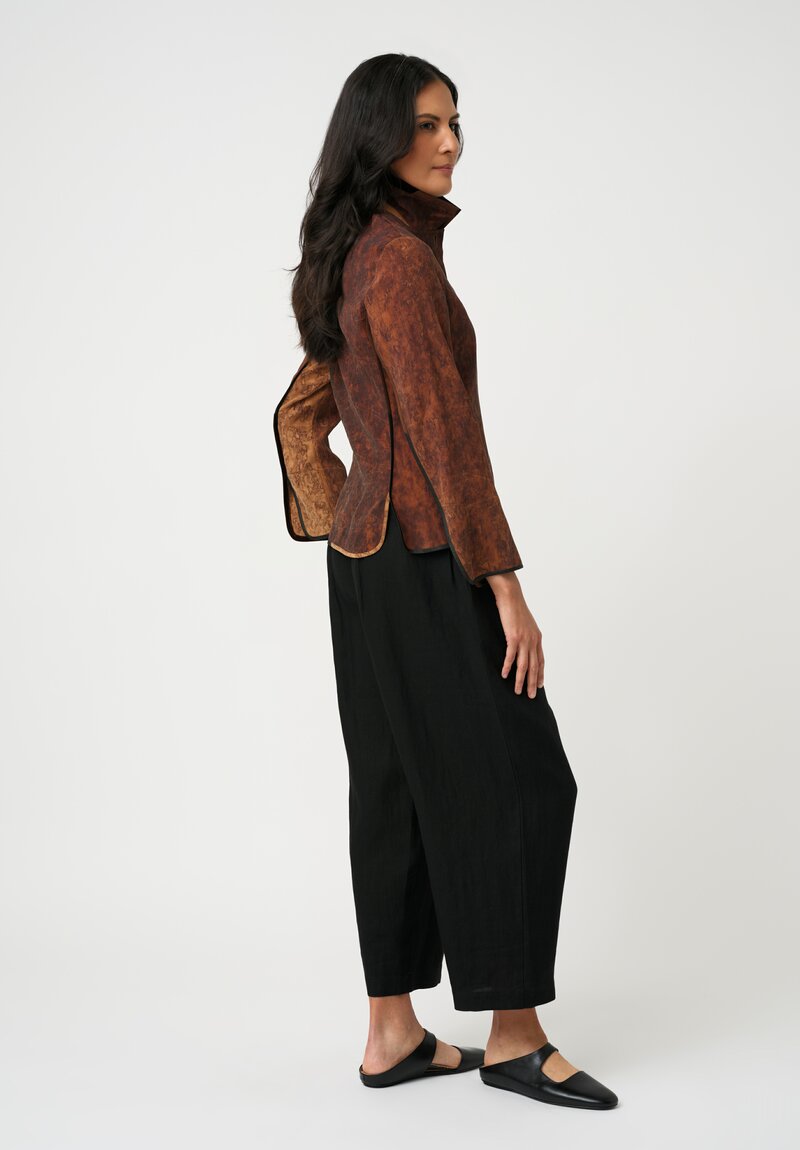 Sophie Hong Hand Dyed Crinkle Textured Mud Silk Jacket