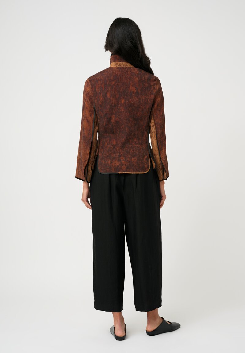 Sophie Hong Hand Dyed Crinkle Textured Mud Silk Jacket