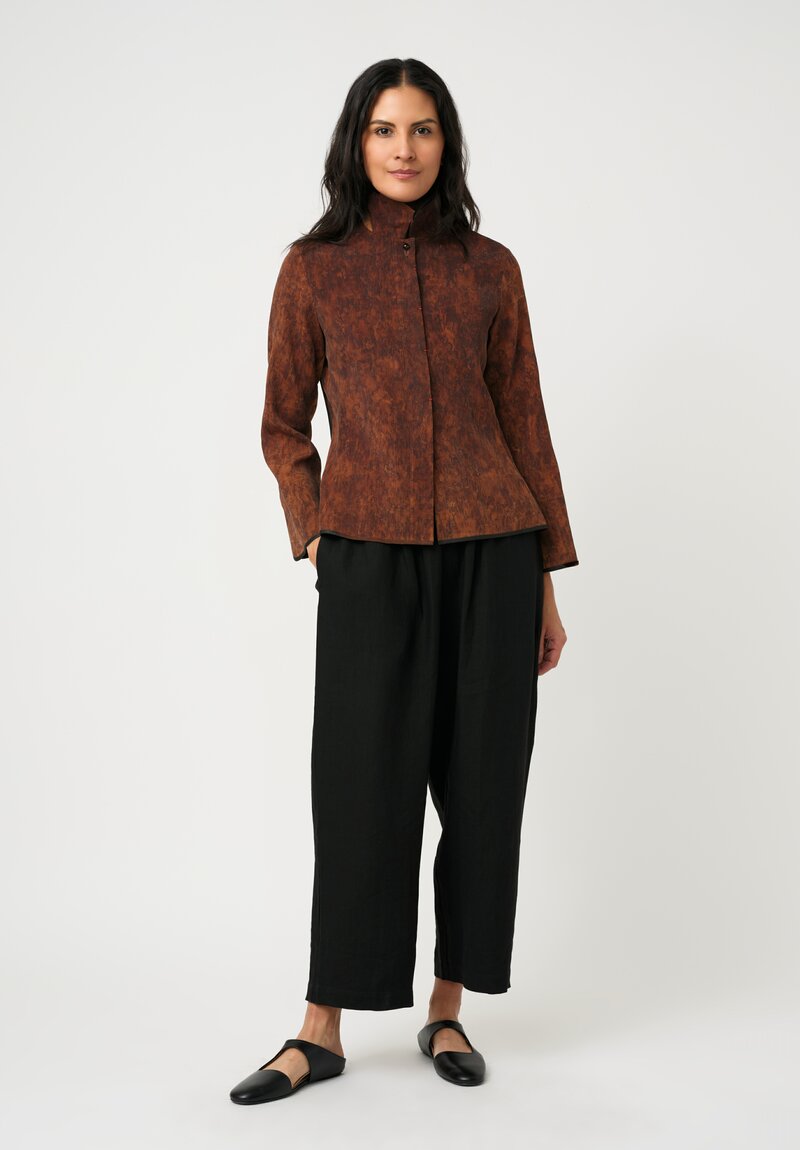 Sophie Hong Hand Dyed Crinkle Textured Mud Silk Jacket