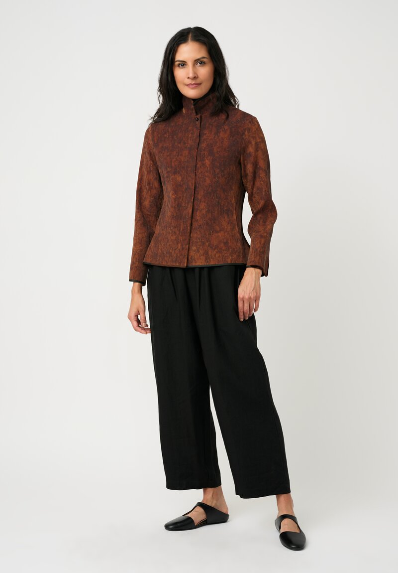 Sophie Hong Hand Dyed Crinkle Textured Mud Silk Jacket