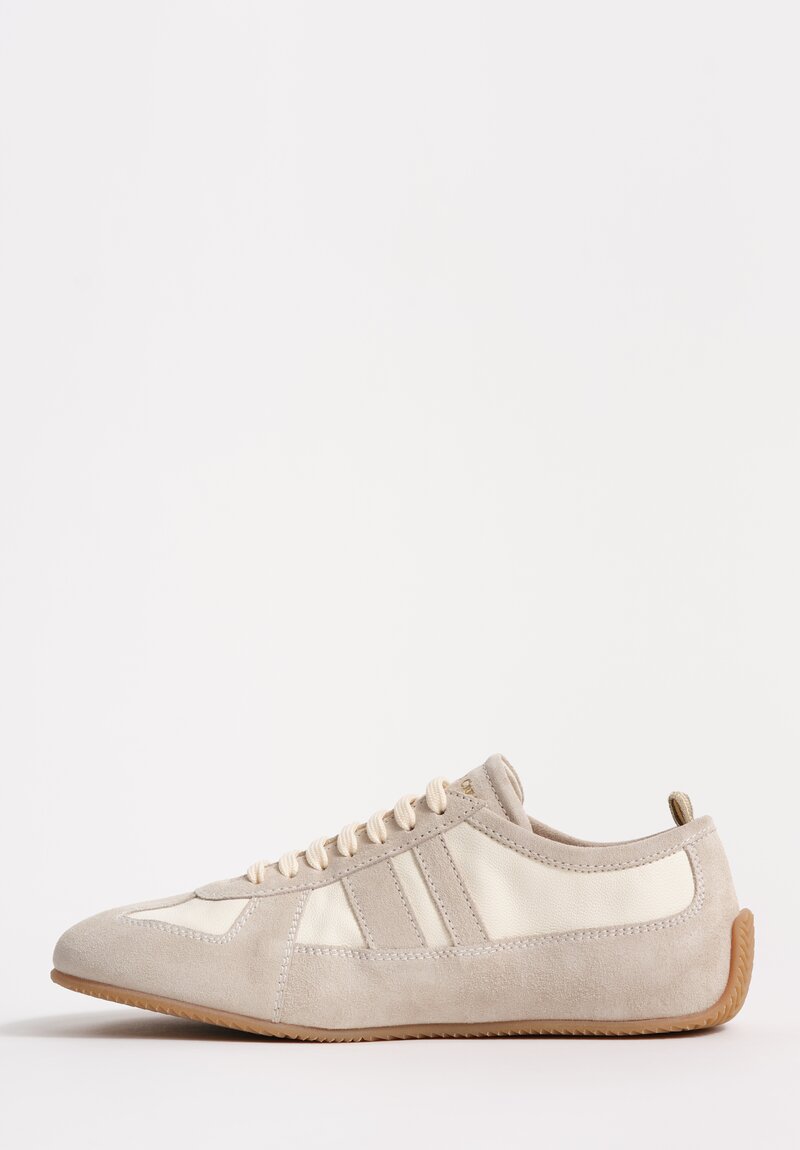 OffiOfficine Creative Mixed Leather Lace Up Subside Sneakers