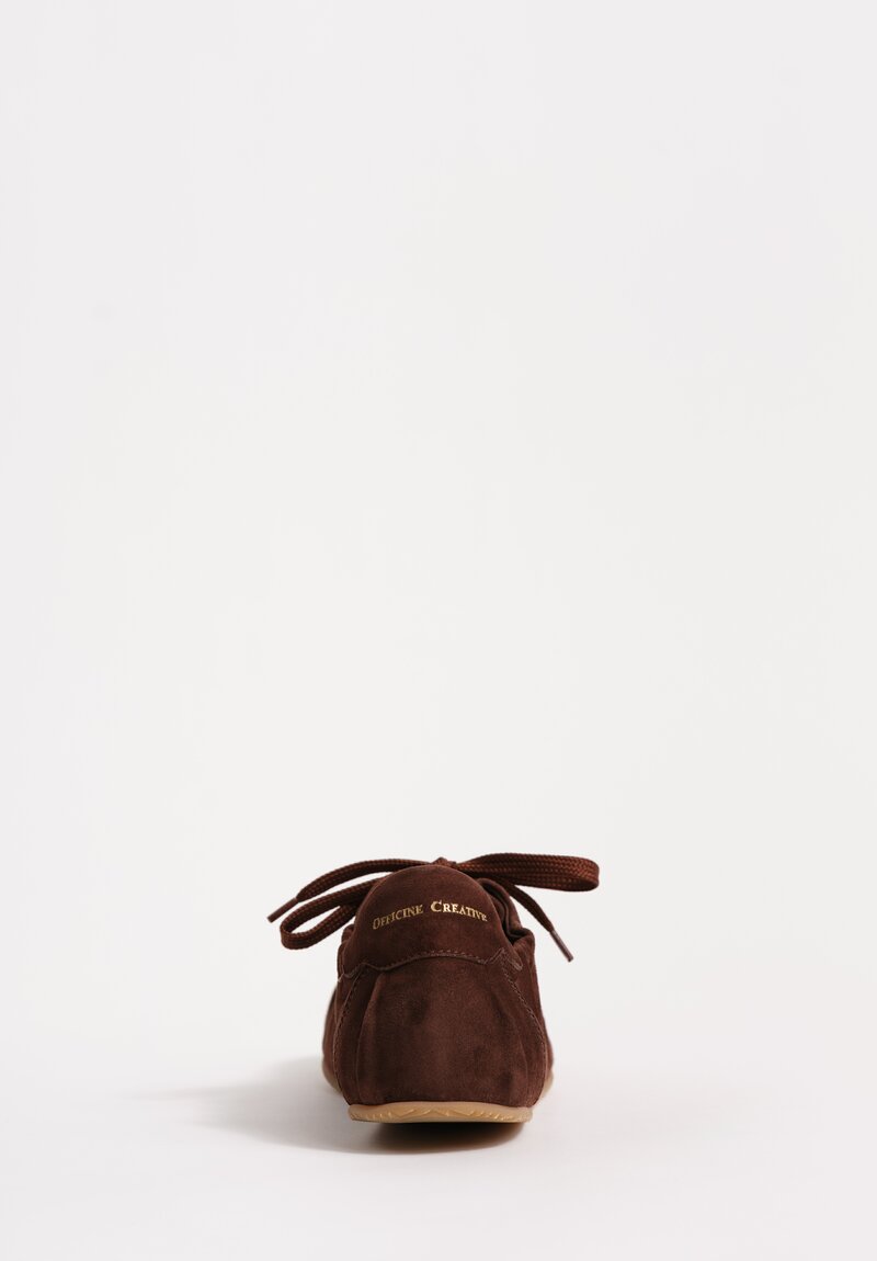 Officine Creative Suede Leather Lace Up Ballet Sneakers