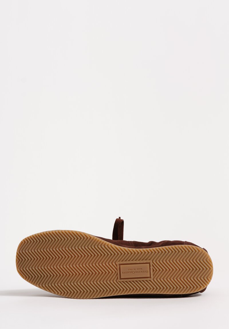 Officine Creative Suede Leather Lace Up Ballet Sneakers