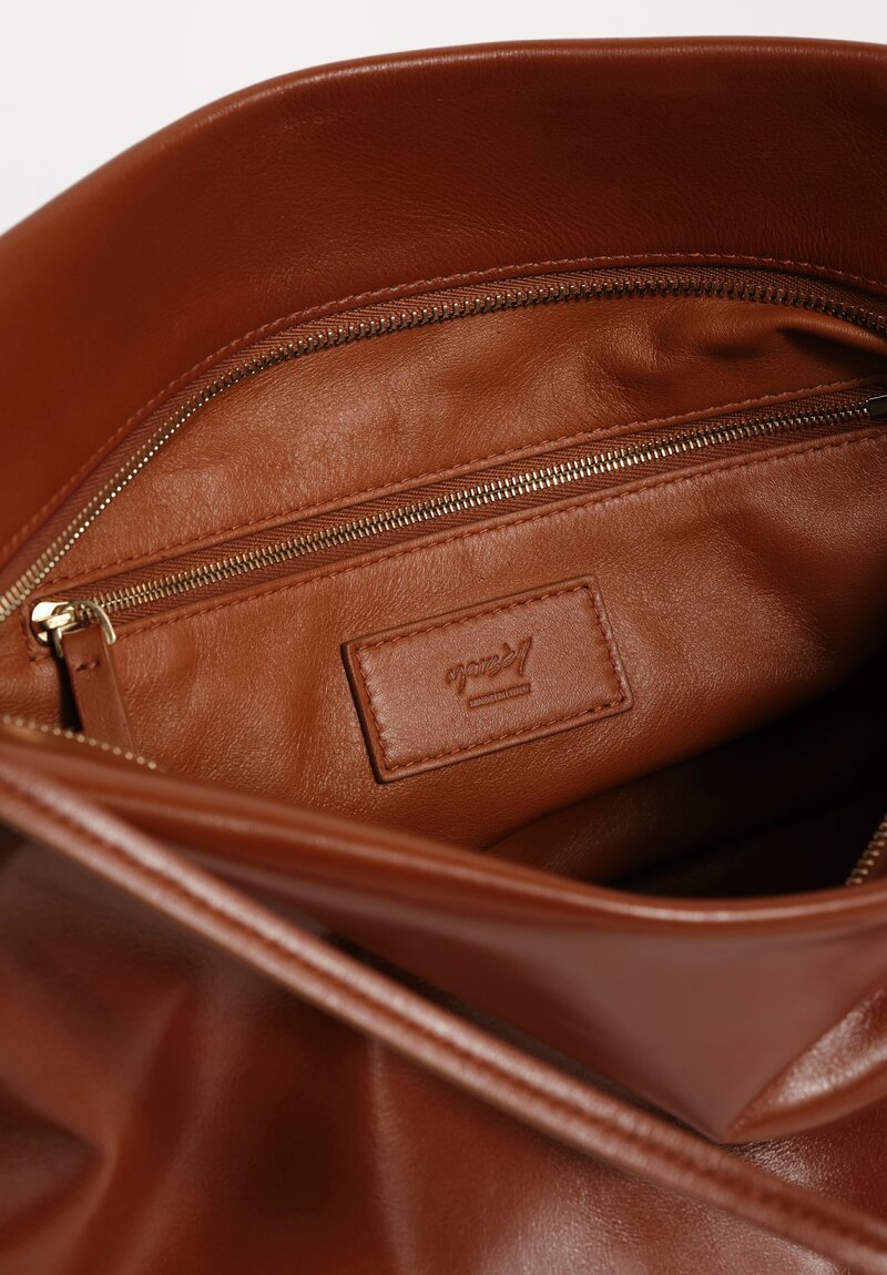 Marsèll Polished Calf Leather Diessepi Hourglass Bag Basalt Brown