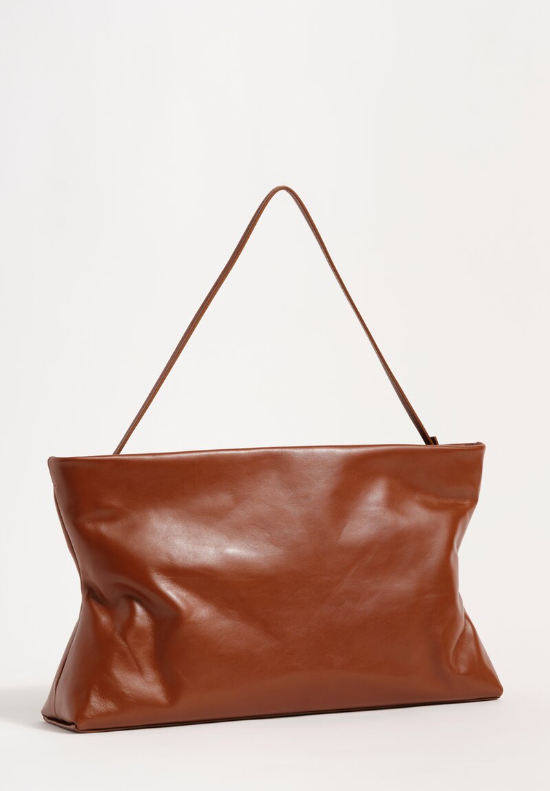 Marsèll Polished Calf Leather Diessepi Hourglass Bag Basalt Brown