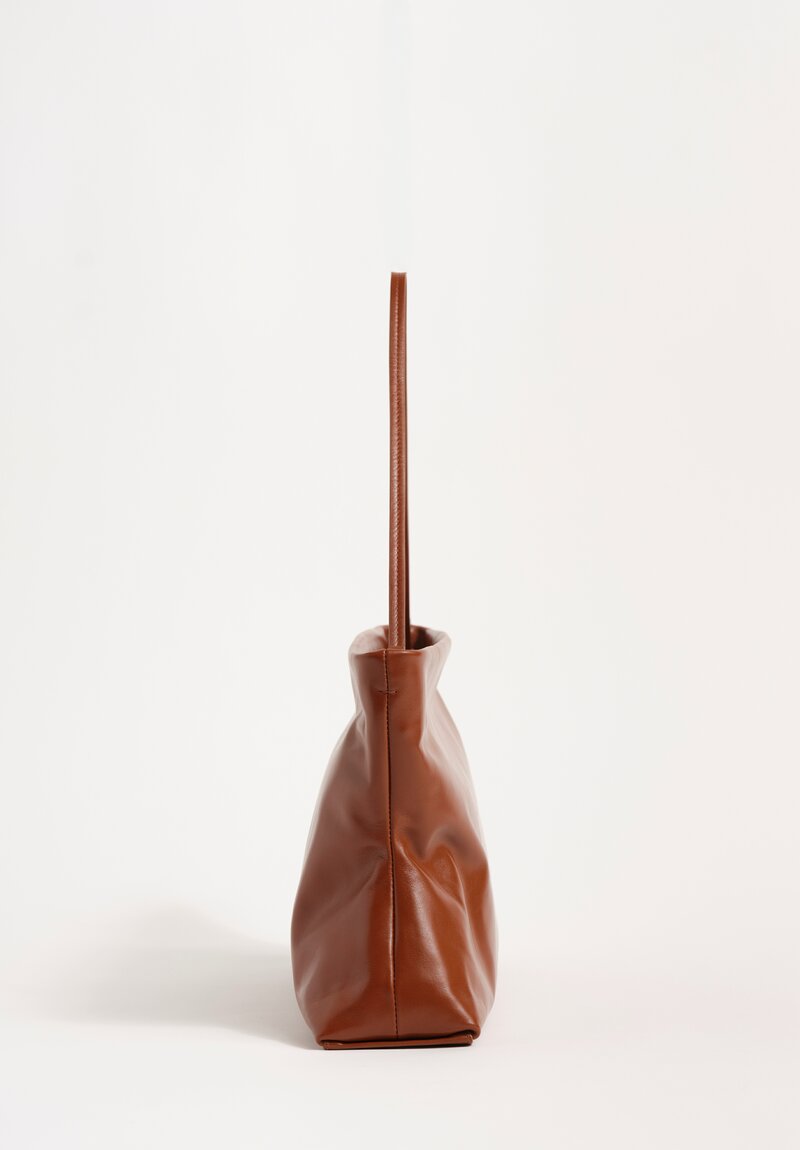 Marsèll Polished Calf Leather Diessepi Hourglass Bag Basalt Brown