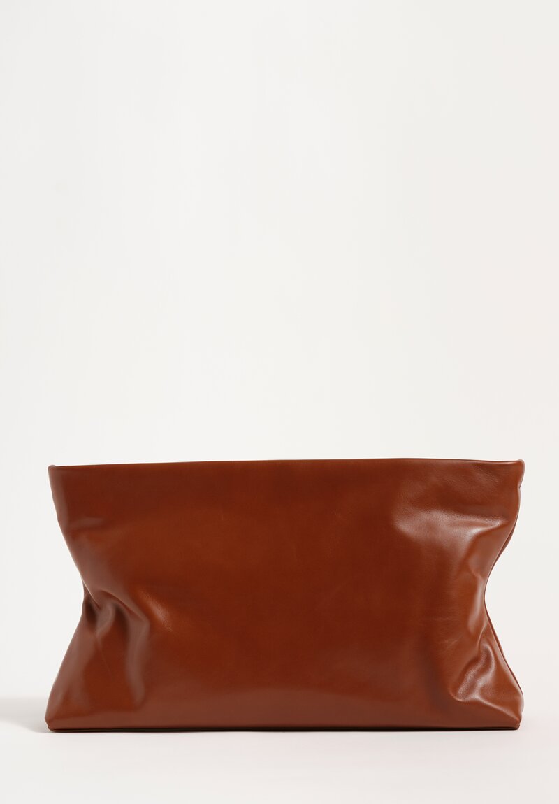 Marsèll Polished Calf Leather Diessepi Hourglass Bag Basalt Brown