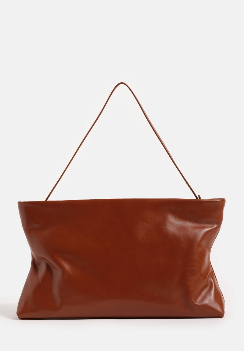 Marsèll Polished Calf Leather Diessepi Hourglass Bag Basalt Brown