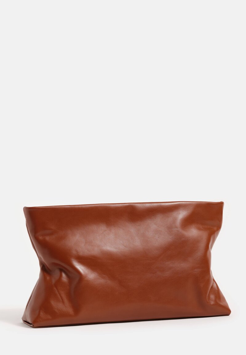 Marsèll Polished Calf Leather Diessepi Hourglass Bag Basalt Brown