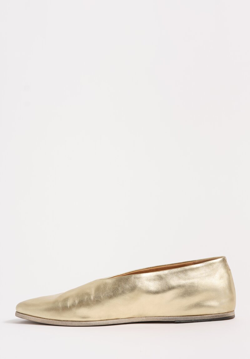 Marsèll Metallic Leather Coltellaccio Ballerina Flat
