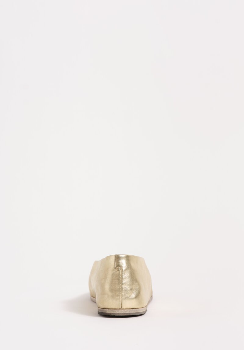 Marsèll Metallic Leather Coltellaccio Ballerina Flat