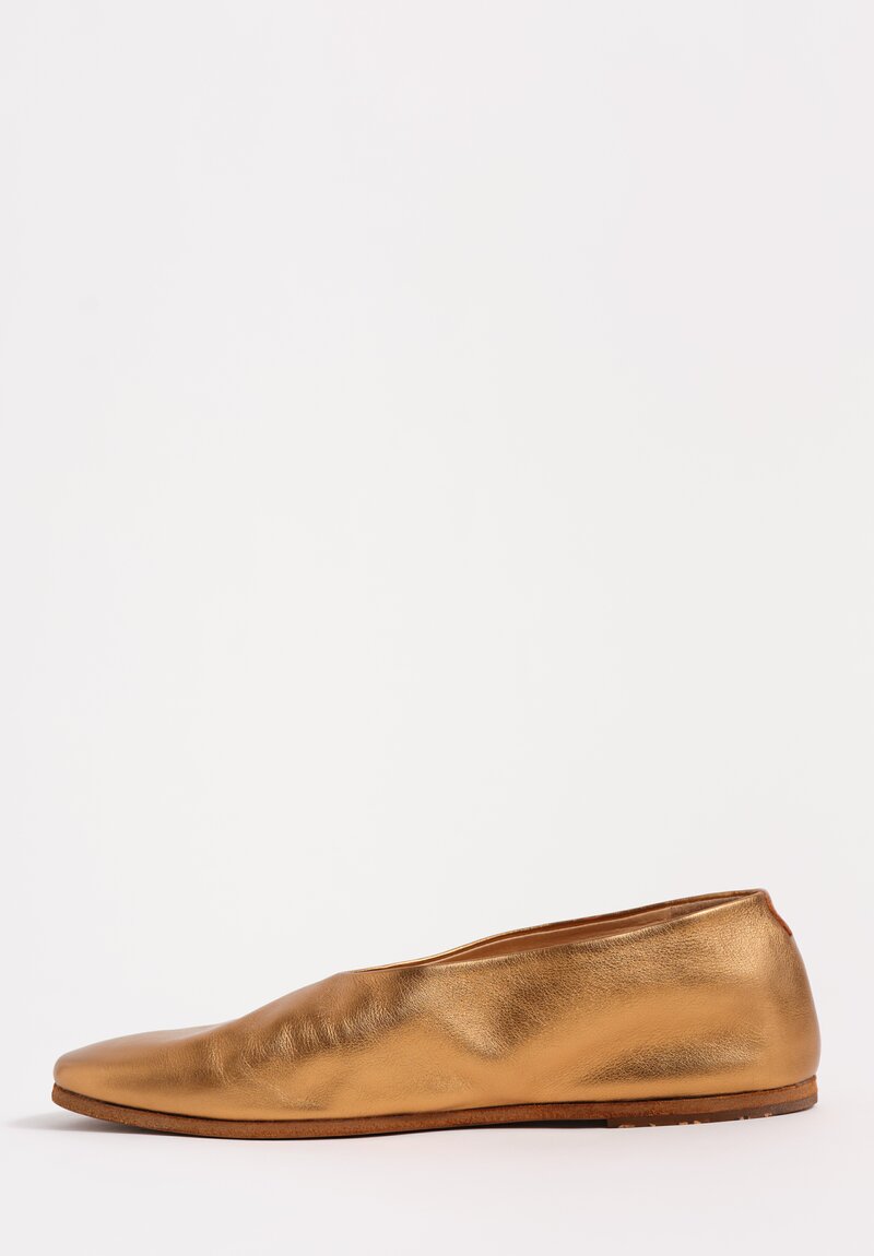 Marsèll Metallic Leather Coltellaccio Ballerina Flat