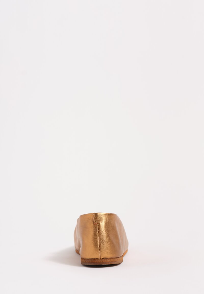 Marsèll Metallic Leather Coltellaccio Ballerina Flat