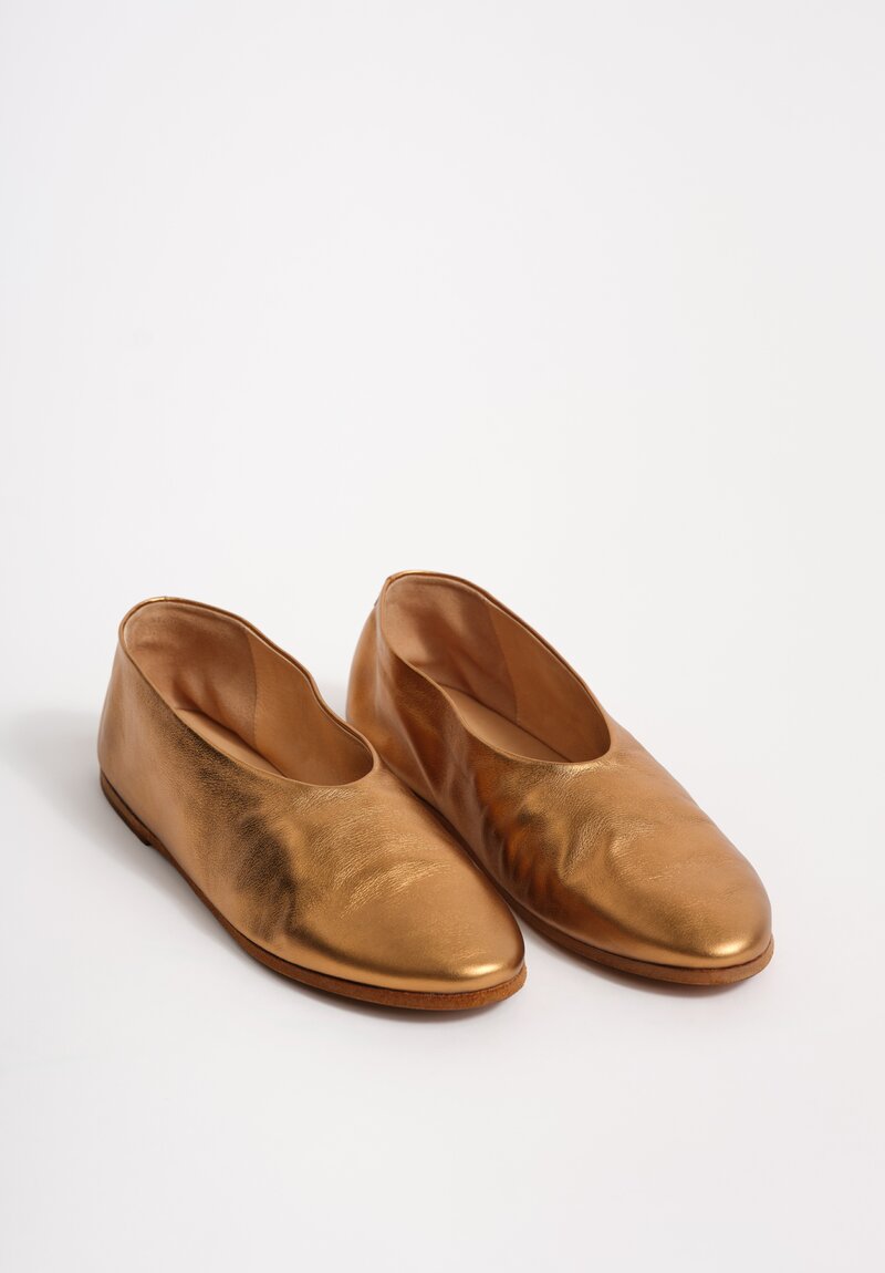 Marsèll Metallic Leather Coltellaccio Ballerina Flat