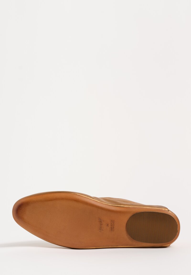 Marsèll Metallic Leather Strascico Mary Jane Flats