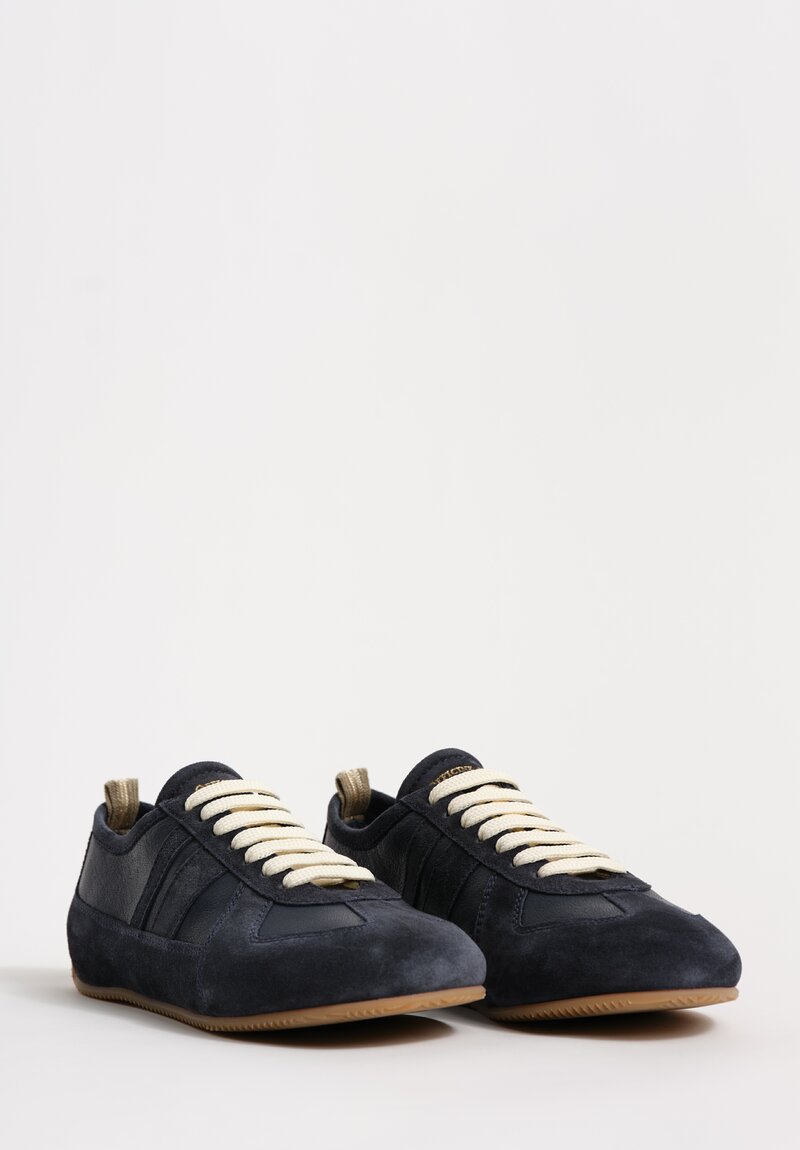 Officine Creative Mixed Leather Lace Up Subside Sneakers