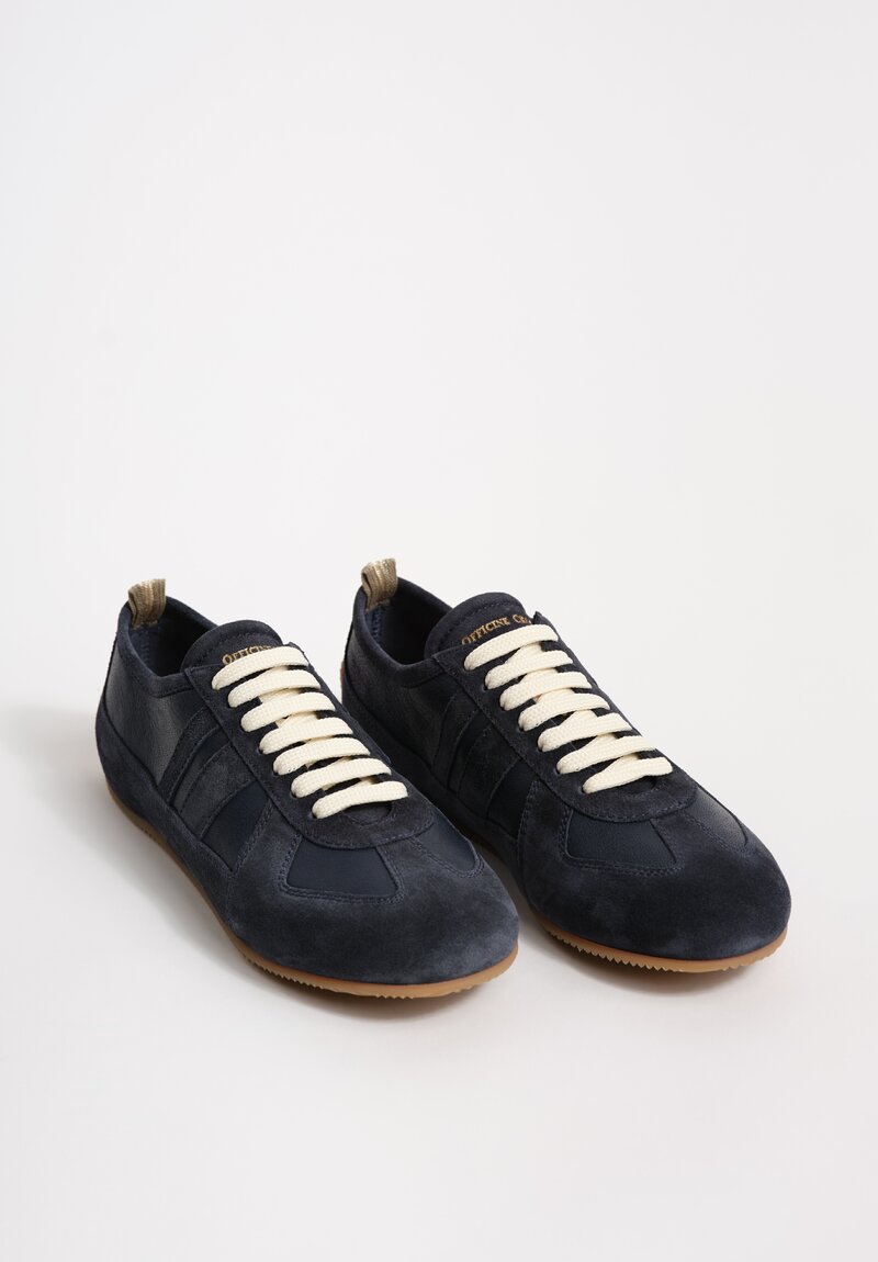 Officine Creative Mixed Leather Lace Up Subside Sneakers