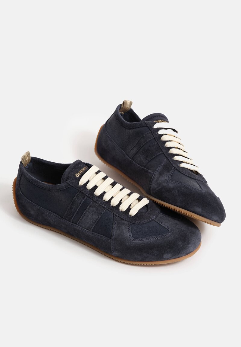 Officine Creative Mixed Leather Lace Up Subside Sneakers
