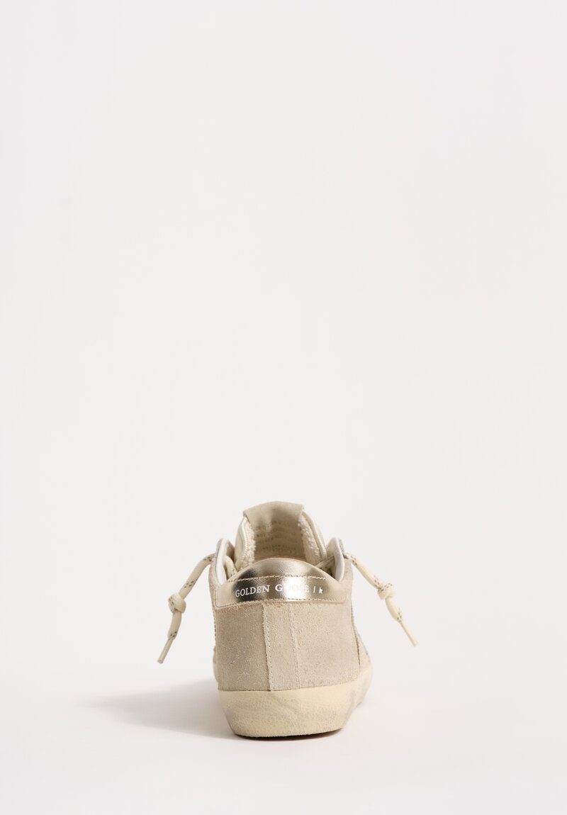 Golden Goose Super Star Suede Leather & Nylon with Metallic Heel Sneakers