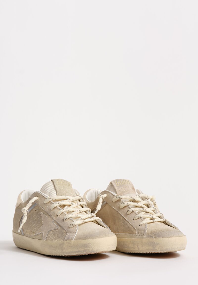 Golden Goose Super Star Suede Leather & Nylon with Metallic Heel Sneakers
