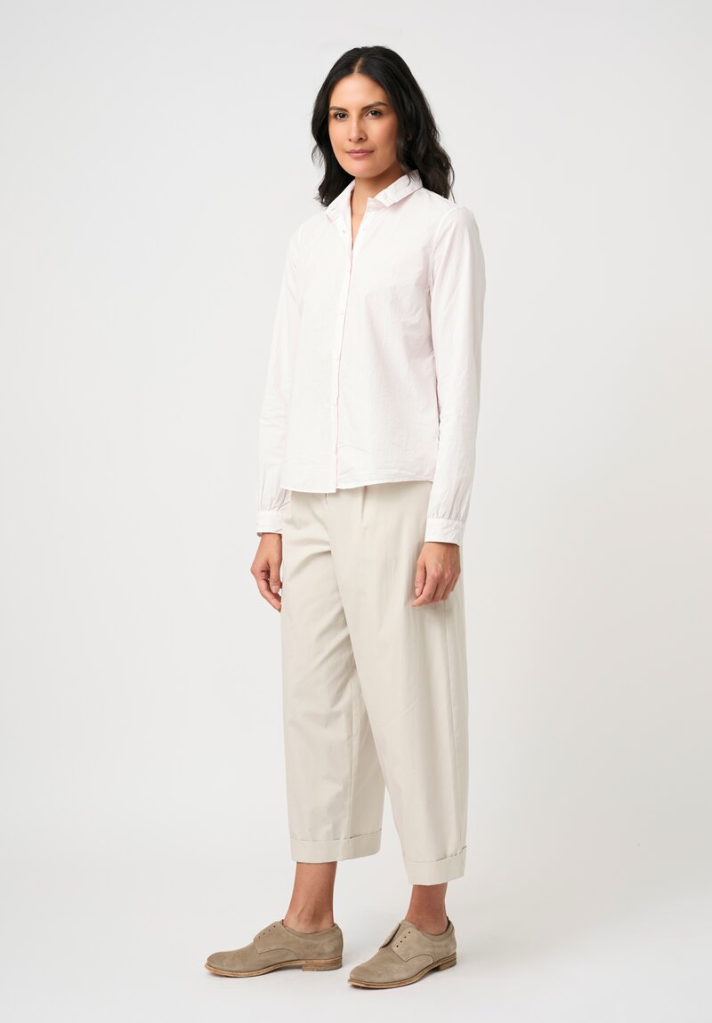 Bergfabel Cotton Short Tyrol Shirt in Pink & White Stripes