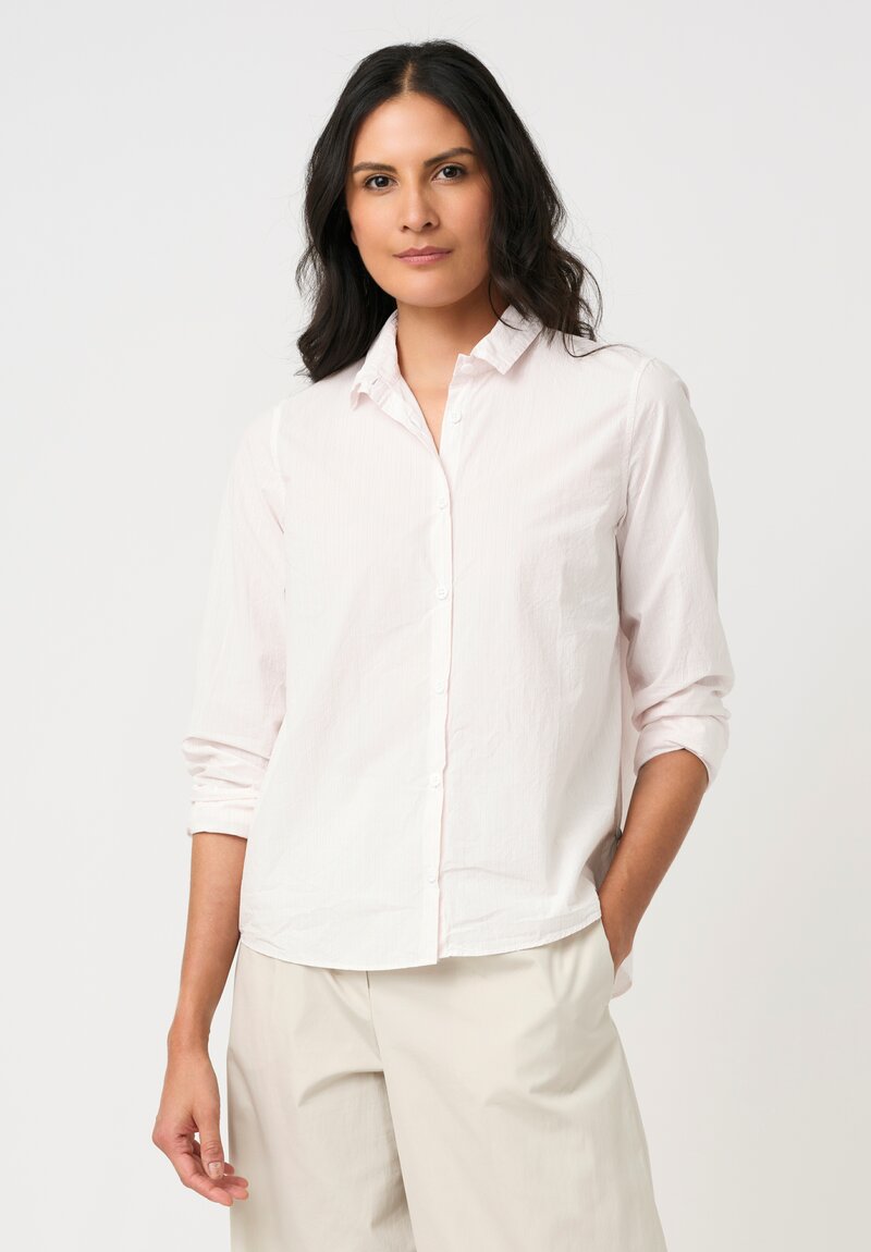 Bergfabel Cotton Short Tyrol Shirt in Pink & White Stripes