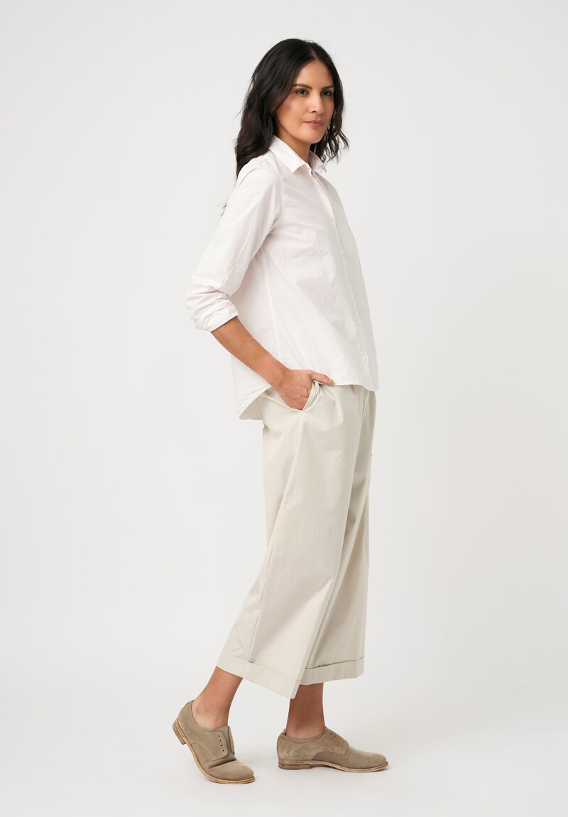 Bergfabel Cotton Short Tyrol Shirt in Pink & White Stripes