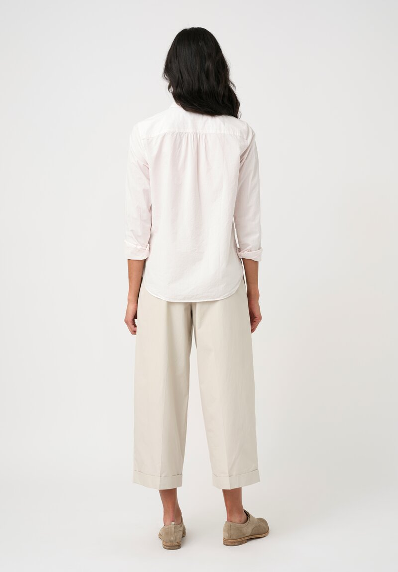 Bergfabel Cotton Short Tyrol Shirt in Pink & White Stripes