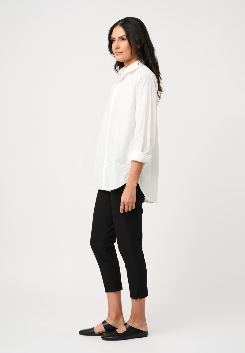 Yohji Yamamoto Cotton Linen Twill Cropped Slim Pants