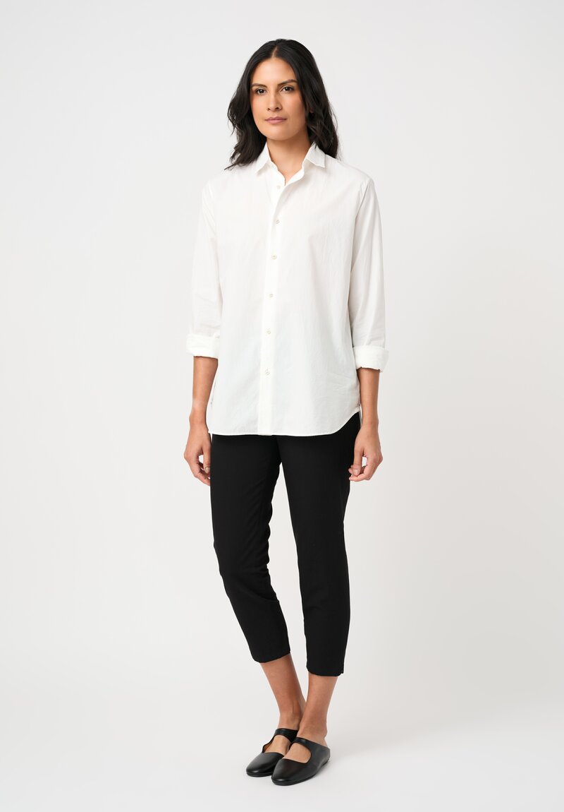 Yohji Yamamoto Cotton Linen Twill Cropped Slim Pants
