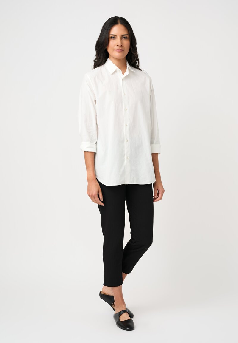 Yohji Yamamoto Cotton Linen Twill Cropped Slim Pants