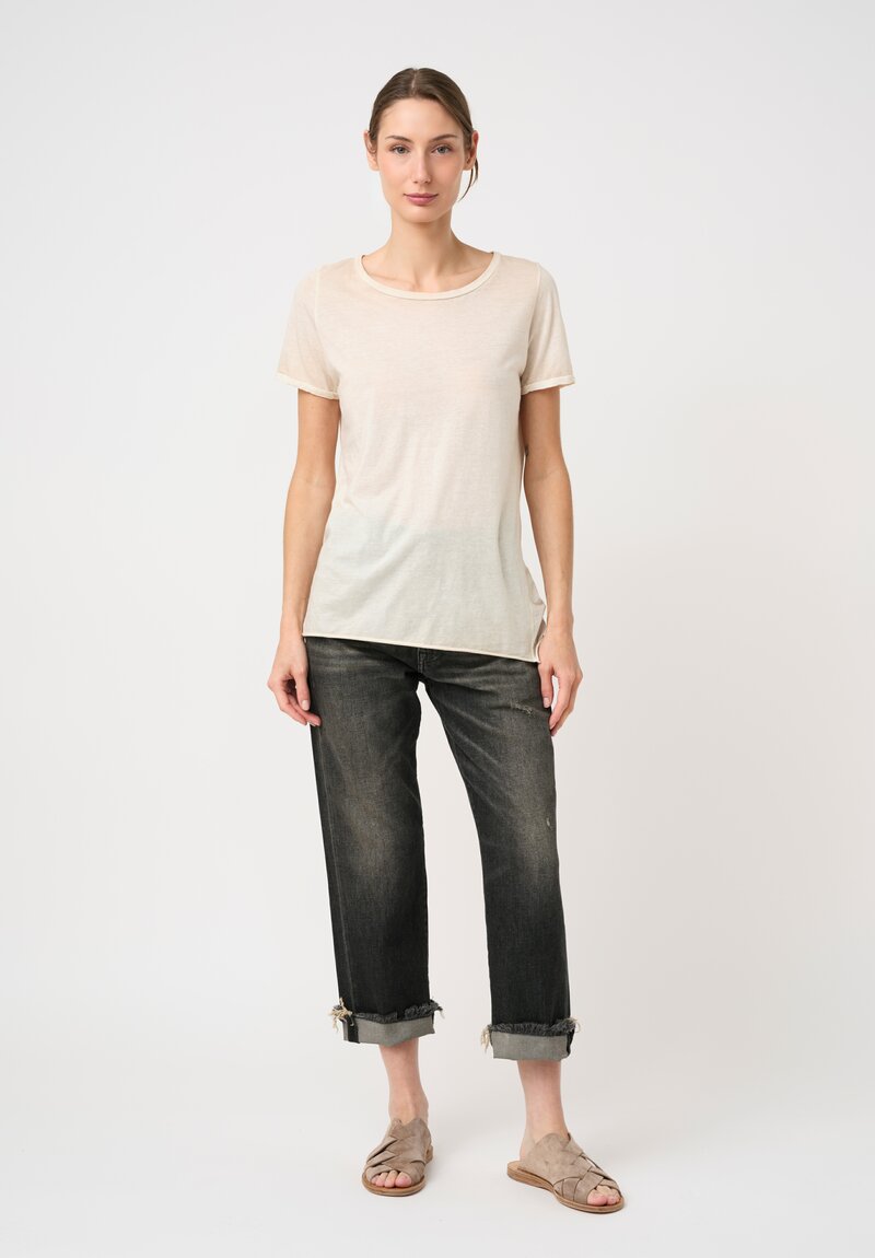 Avant Toi Hand-Painted Cotton Girocollo T-Shirt