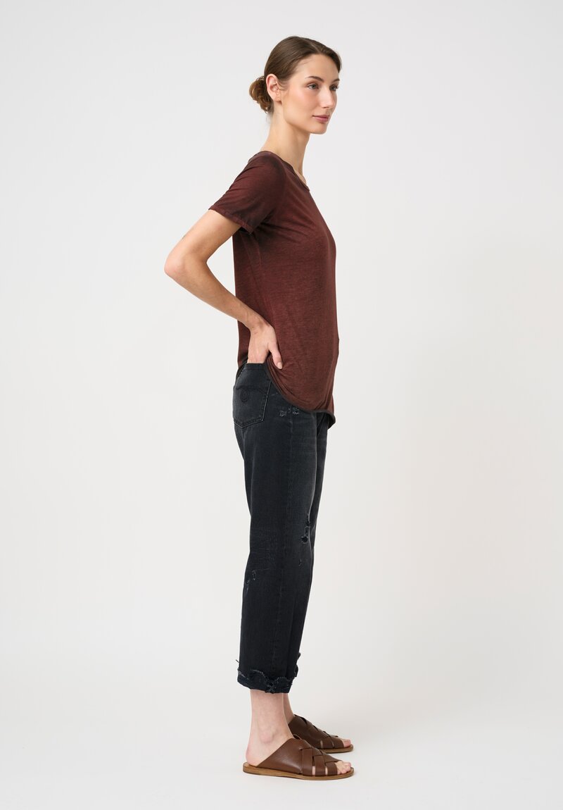 Avant Toi Hand-Painted Cotton Girocollo T-Shirt