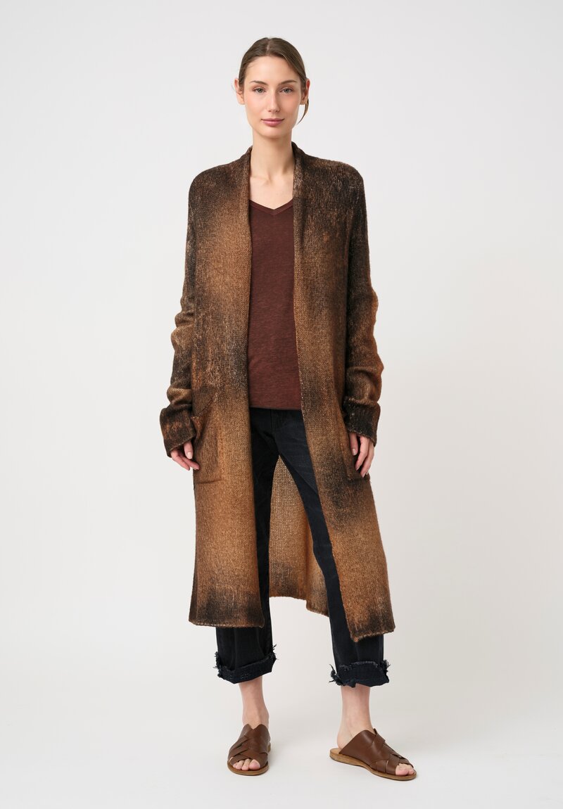 Avant Toi Cashmere Silk Marmorizzato Duster Cardigan
