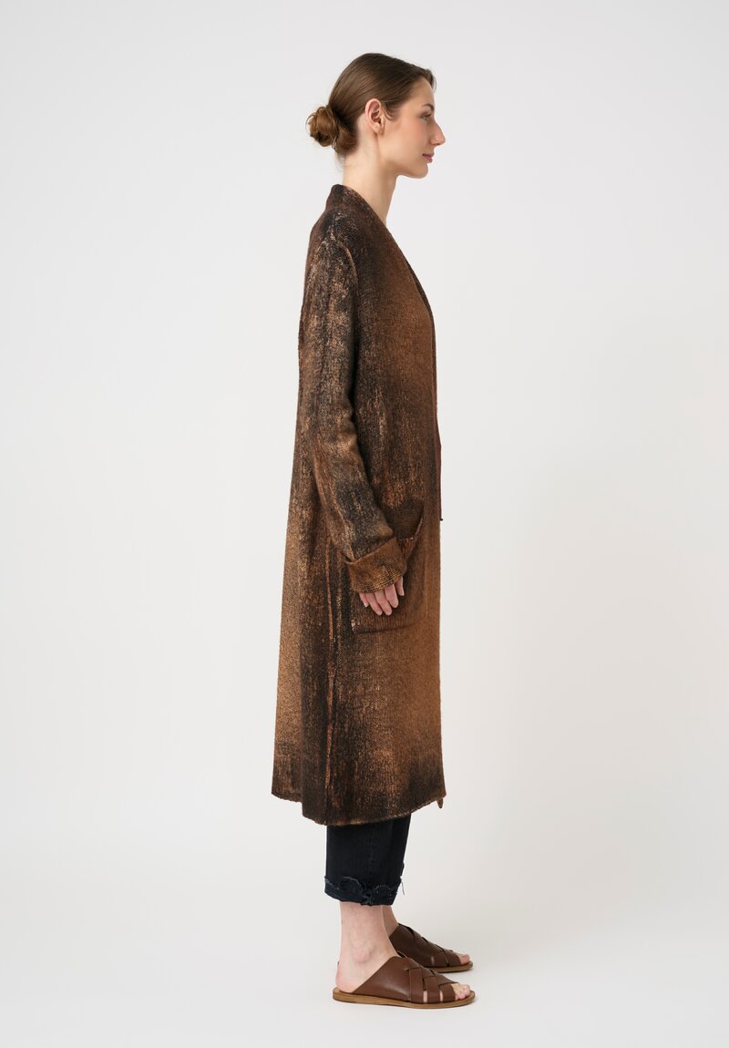 Avant Toi Cashmere Silk Marmorizzato Duster Cardigan