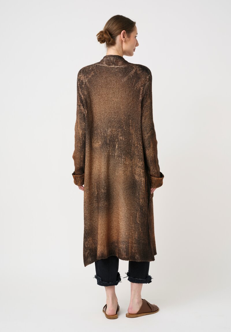 Avant Toi Cashmere Silk Marmorizzato Duster Cardigan