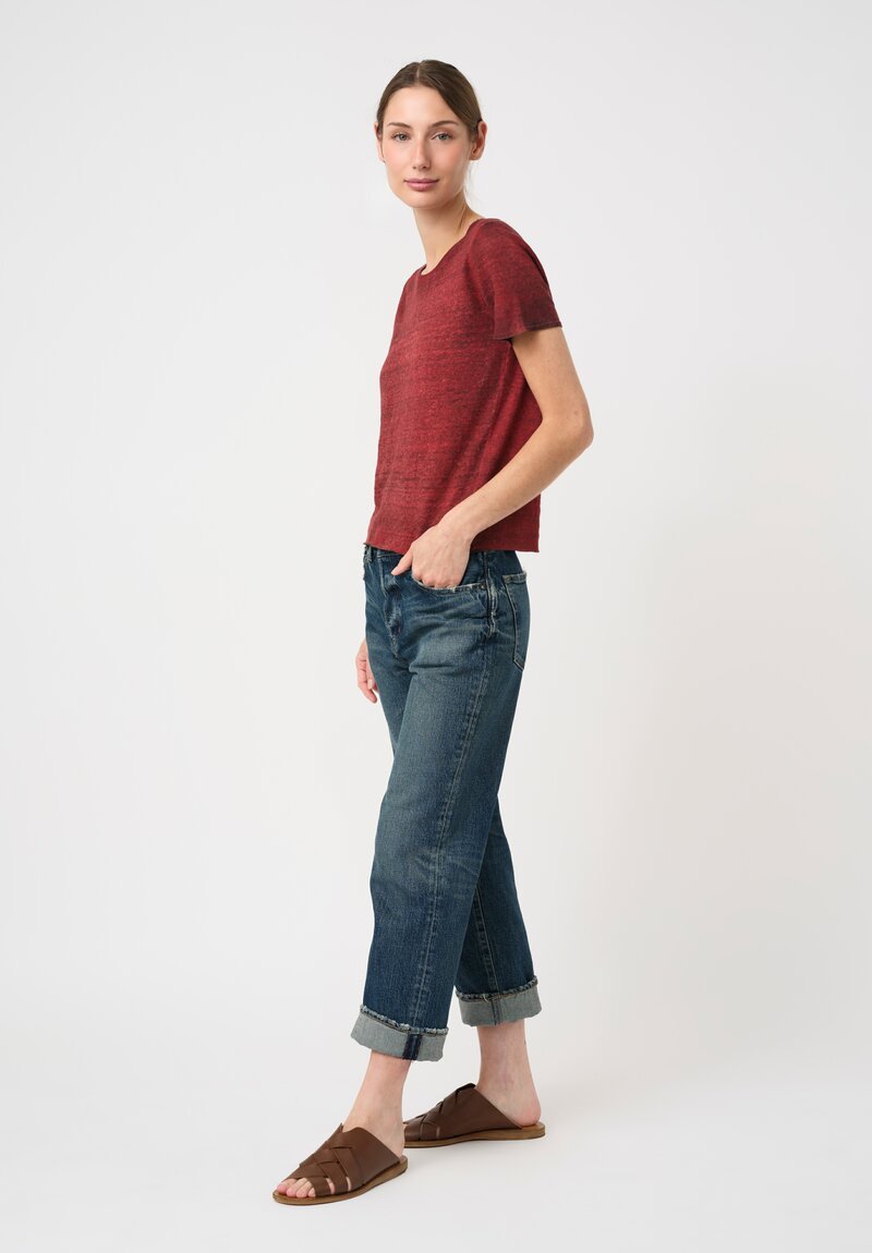 Avant Toi Linen Cotton Malfilé Girocollo T-Shirt
