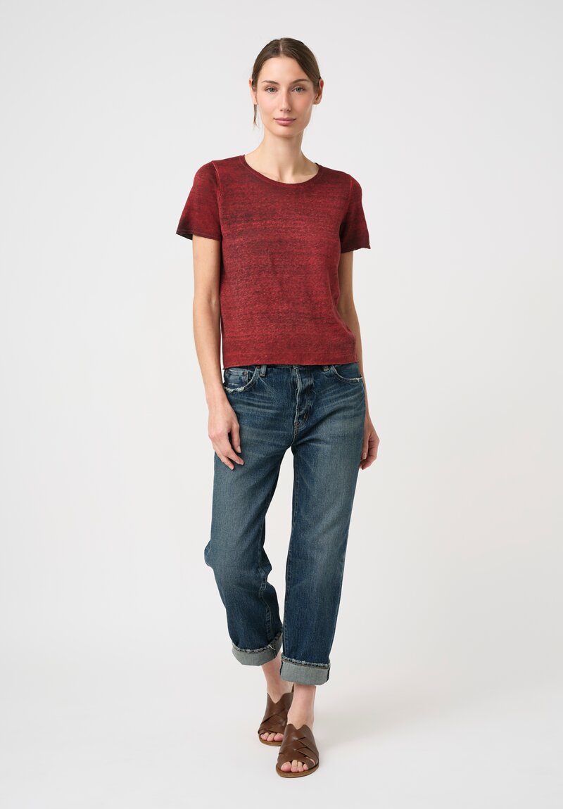 Avant Toi Linen Cotton Malfilé Girocollo T-Shirt