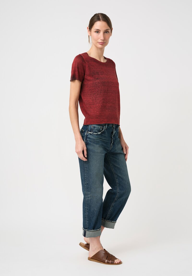 Avant Toi Linen Cotton Malfilé Girocollo T-Shirt