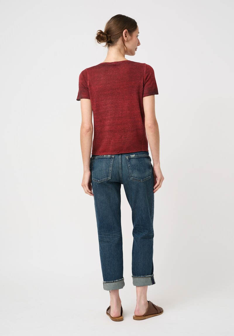 Avant Toi Linen Cotton Malfilé Girocollo T-Shirt