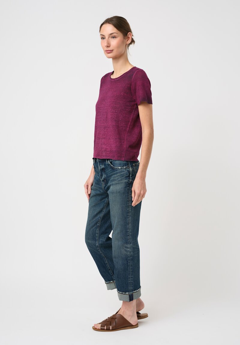 Avant Toi Linen Cotton Malfilé Girocollo T-Shirt