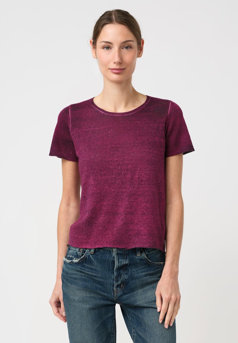 Avant Toi Linen Cotton Malfilé Girocollo T-Shirt