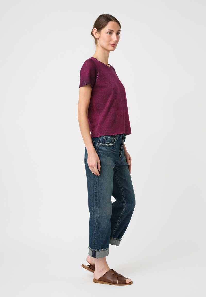 Avant Toi Linen Cotton Malfilé Girocollo T-Shirt