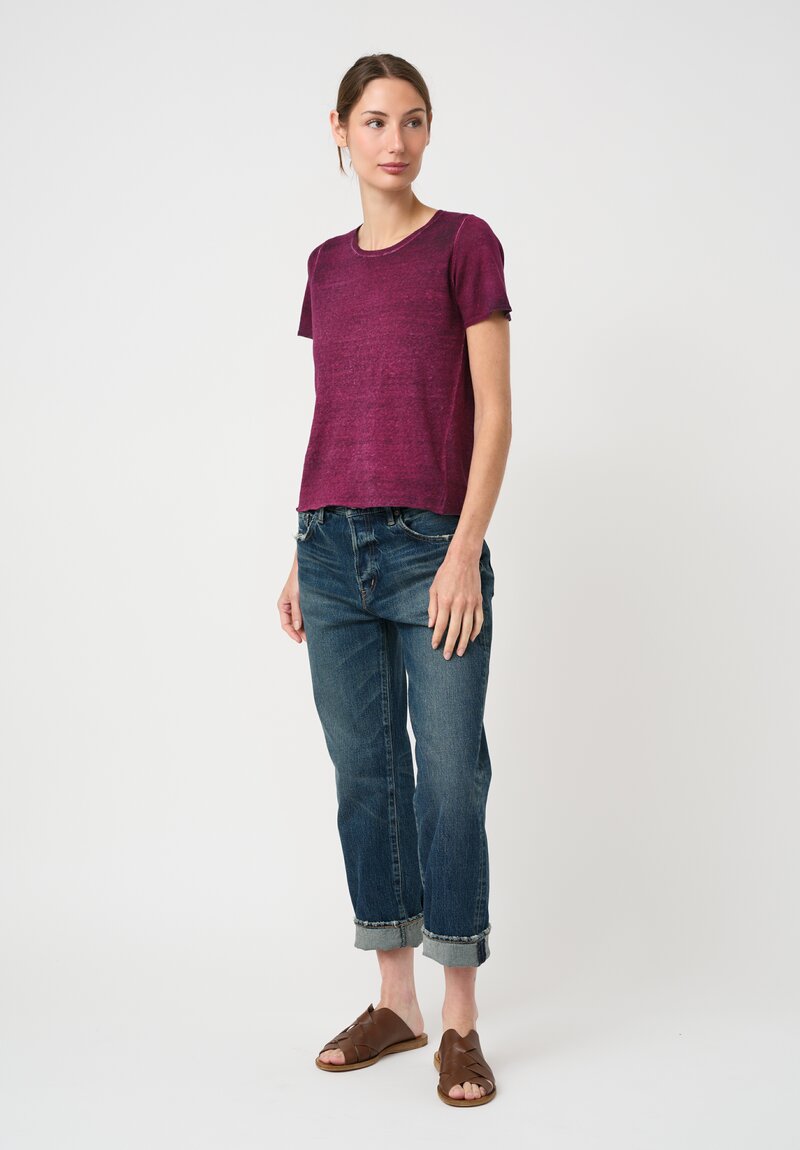 Avant Toi Linen Cotton Malfilé Girocollo T-Shirt