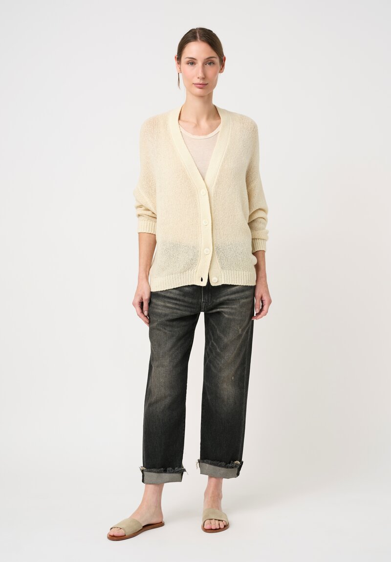 Avant Toi Hand-Painted Cashmere Silk & Extra Fine Merino Wool Garzato Cardigan