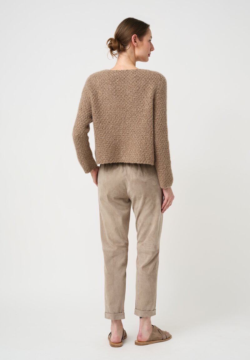 Wommelsdorff Hand Knit Cashmere & Silk Cropped Masha Cardigan