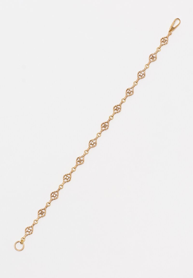 Noguchi Bijoux Patinated 14K Gold Melee Bracelet with Brown Diamonds