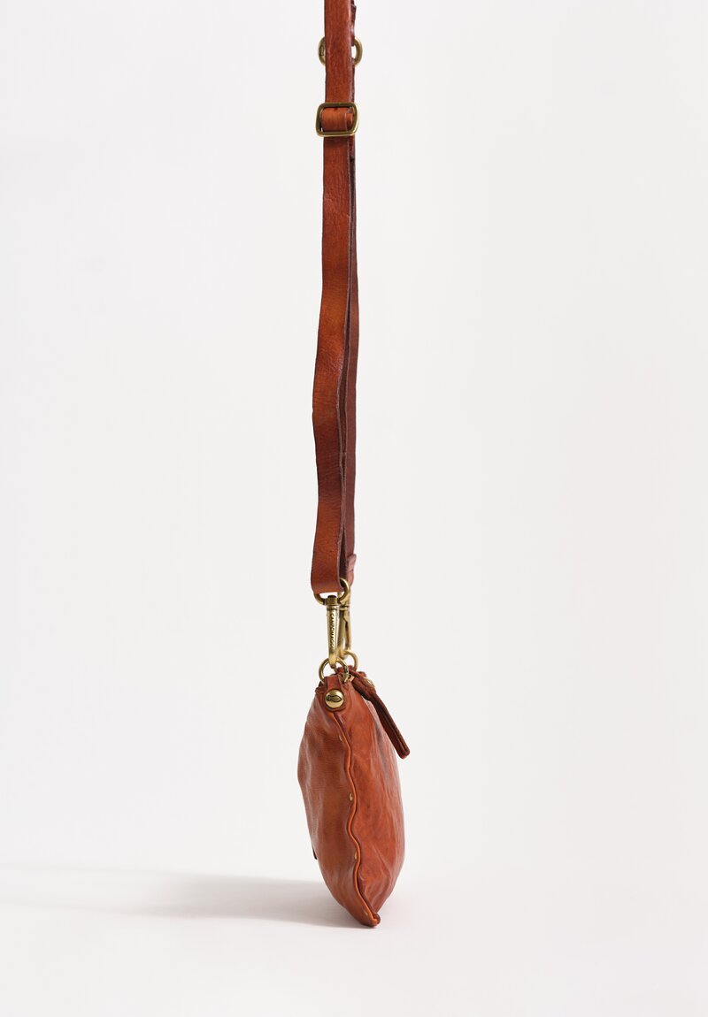 Campomaggi Studded Leather Convertible Pouch Cognac Brown
